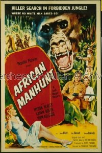 AFRICAN MANHUNT 1sh '54