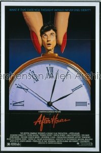 AFTER HOURS ('85) style B 1sh '85