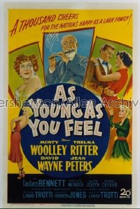 AS YOUNG AS YOU FEEL 1sh '51