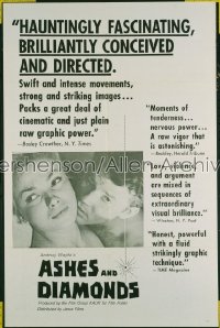 ASHES & DIAMONDS 1sh '58