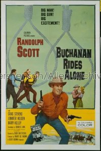 BUCHANAN RIDES ALONE 1sh '58