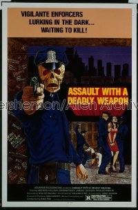 BRUTAL JUSTICE 1sh R1982 Umberto Lenzi's Roma a mano armata, Tierney art of skeleton cop!