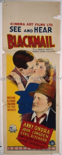 BLACKMAIL ('29) Aust daybill '29