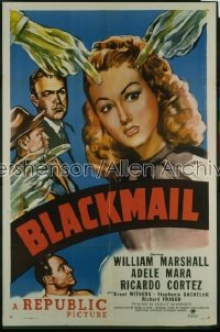 BLACKMAIL ('47) 1sh '47