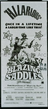 BLAZING SADDLES Aust daybill '74