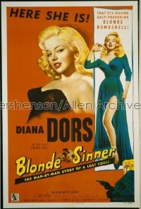 BLONDE SINNER 1sh '56