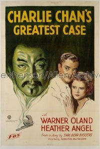 CHARLIE CHAN'S GREATEST CASE 1sh '33