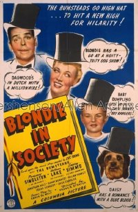 BLONDIE IN SOCIETY 1sh '41