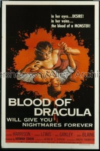 BLOOD OF DRACULA 1sh '57