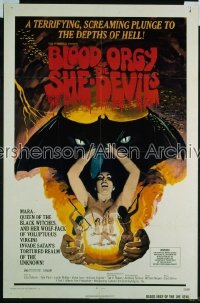 BLOOD ORGY OF THE SHE DEVILS 1sh '72