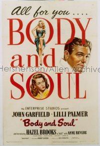 BODY & SOUL ('47) 1sh '47