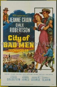 CITY OF BAD MEN 1sh '53