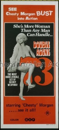 DOUBLE AGENT 73 Aust daybill '74