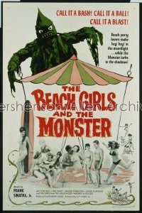 BEACH GIRLS & THE MONSTER 1sh '65