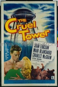 CRUEL TOWER 1sh '56