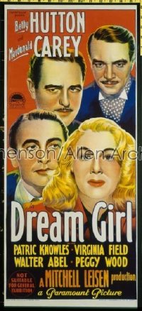 DREAM GIRL Australian daybill movie poster '48 Betty Hutton, Carey