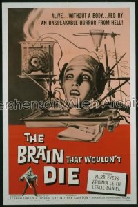 BRAIN THAT WOULDN'T DIE 1sh '62