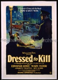 DRESSED TO KILL ('28) 1sh '28