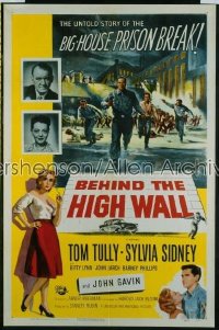 BEHIND THE HIGH WALL 1sh '56