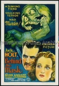 BEHIND THE MASK ('32) 1sh '32