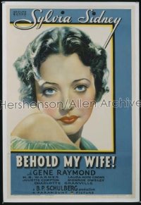 BEHOLD MY WIFE ('34) 1sh '35