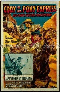 CODY OF THE PONY EXPRESS 1sh '50