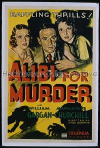 ALIBI FOR MURDER 1sh '36