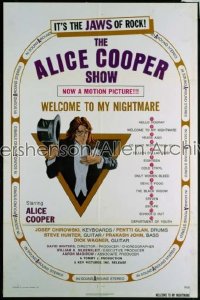 ALICE COOPER: WELCOME TO MY NIGHTMARE 1sh '75