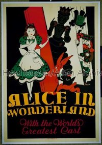 ALICE IN WONDERLAND ('33) 1sh '33