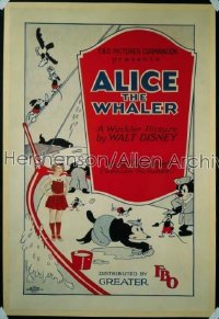 ALICE THE WHALER 1sh '27