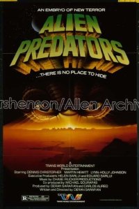 ALIEN PREDATORS 1sh '87