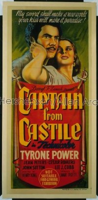 CAPTAIN FROM CASTILE Aust daybill '47