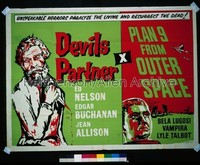 DEVIL'S PARTNER/PLAN 9 FROM OUTER SPACE British quad '60s