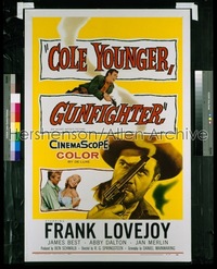 COLE YOUNGER GUNFIGHTER 1sh '58