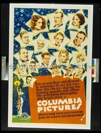 COLUMBIA PICTURES ('32 stock) 1sh '32