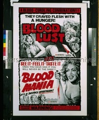 BLOODLUST/BLOOD MANIA 1sh '70s