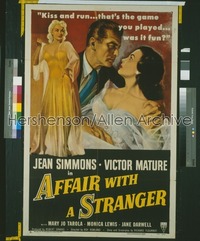 AFFAIR WITH A STRANGER style A 1sh '53