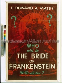 BRIDE OF FRANKENSTEIN 1sh '35