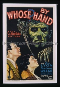 BY WHOSE HAND ('32) 1sh '32