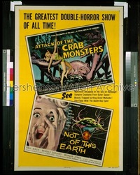 ATTACK OF THE CRAB MONSTERS/NOT OF THIS EARTH 1sh '57