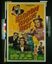 BLONDIE KNOWS BEST 1sh '46