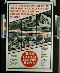 BAD GIRLS FOR THE BOYS 1sh '66