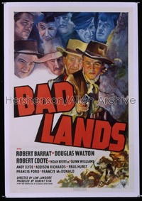 BAD LANDS ('39) 1sh '39