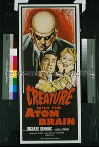 CREATURE WITH THE ATOM BRAIN Aust daybill '60s