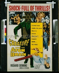 CREATURE WITH THE ATOM BRAIN 1sh '55