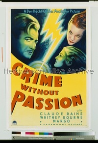 CRIME WITHOUT PASSION 1sh '34