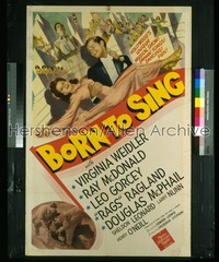 BORN TO SING ('42) 1sh '42