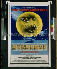 BEAST MUST DIE 1sh '74