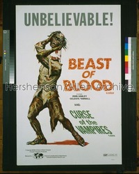 BEAST OF BLOOD/CURSE OF THE VAMPIRES 1sh '70