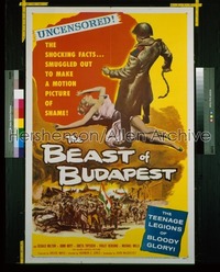 BEAST OF BUDAPEST 1sh '58